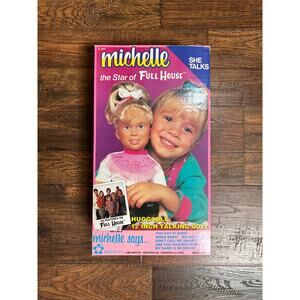 Vintage Michelle Tanner 15 Inch Talking Doll Full House Open Box Meritus 1990